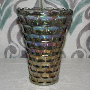 Stunning Iridescent Thumbprint Vase